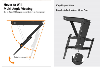 Motorised Flip Down TV Ceiling Mount for 37"-75"TVs