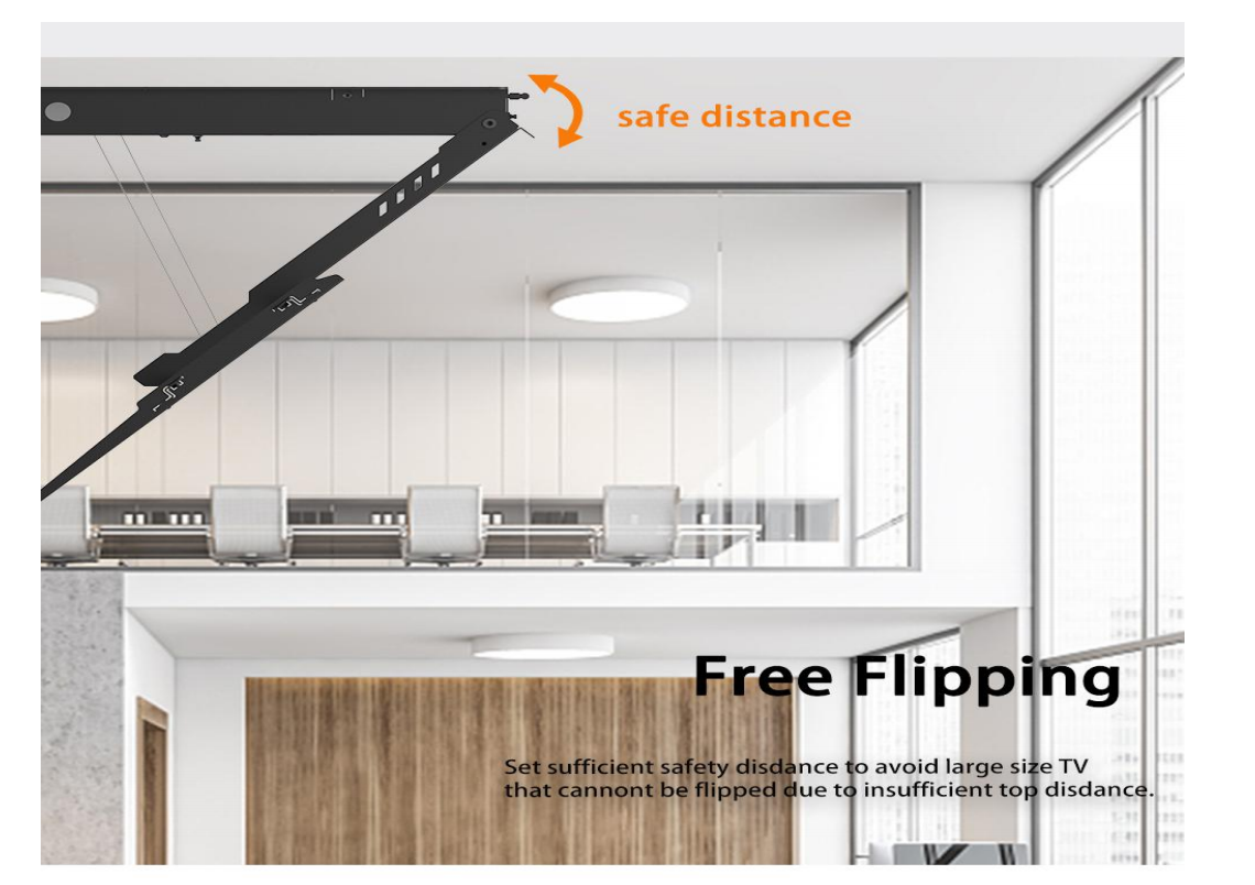 Motorised Flip Down TV Ceiling Mount for 37"-75"TVs