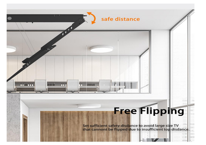 Motorised Flip Down TV Ceiling Mount for 37"-75"TVs