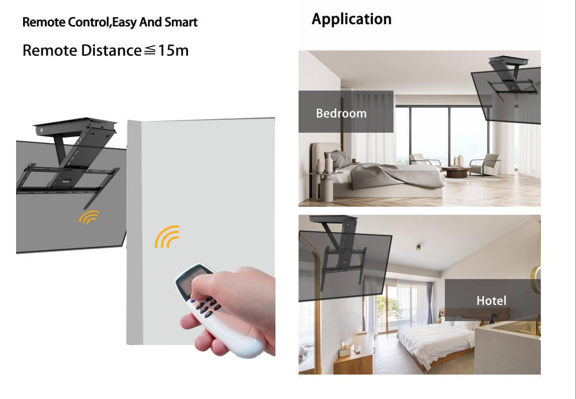 Motorised Flip Down TV Ceiling Mount for 37"-75"TVs