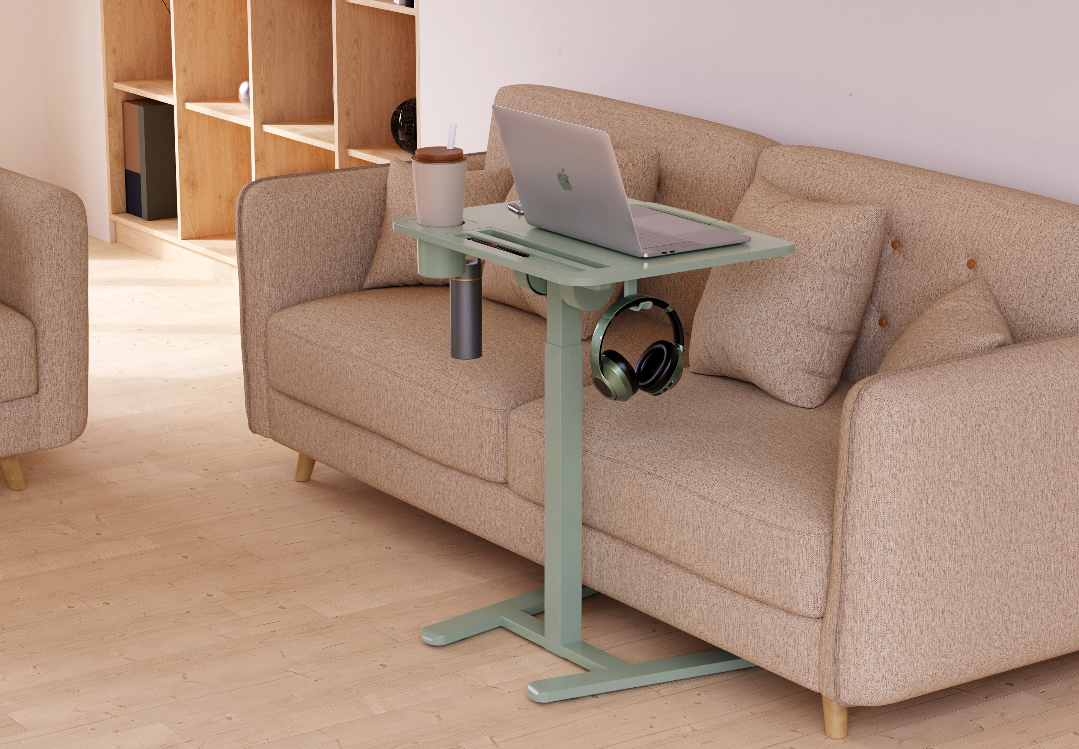 GKU Tiltable Height Adjustable Mobile Sit Stand Desk 700x500mm F047-FA122