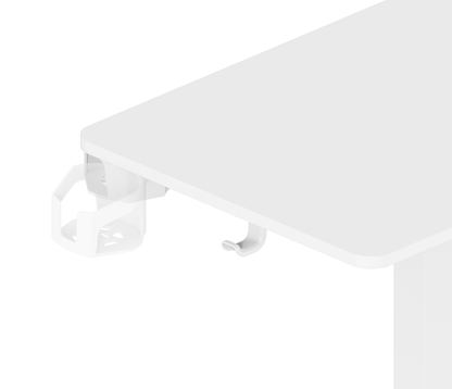 GKU Adjustable Mobile Standing Desk with Wheely & Cup Holder 650x480mm F047-FDS106B-A2,white/cup/ hook