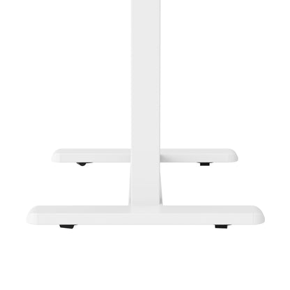 Gku Adjustable Height Overbed Side Table | Tilting Split Laptop Desk with Cup Holder, Mobile Sofa Standing Desk FA127 White