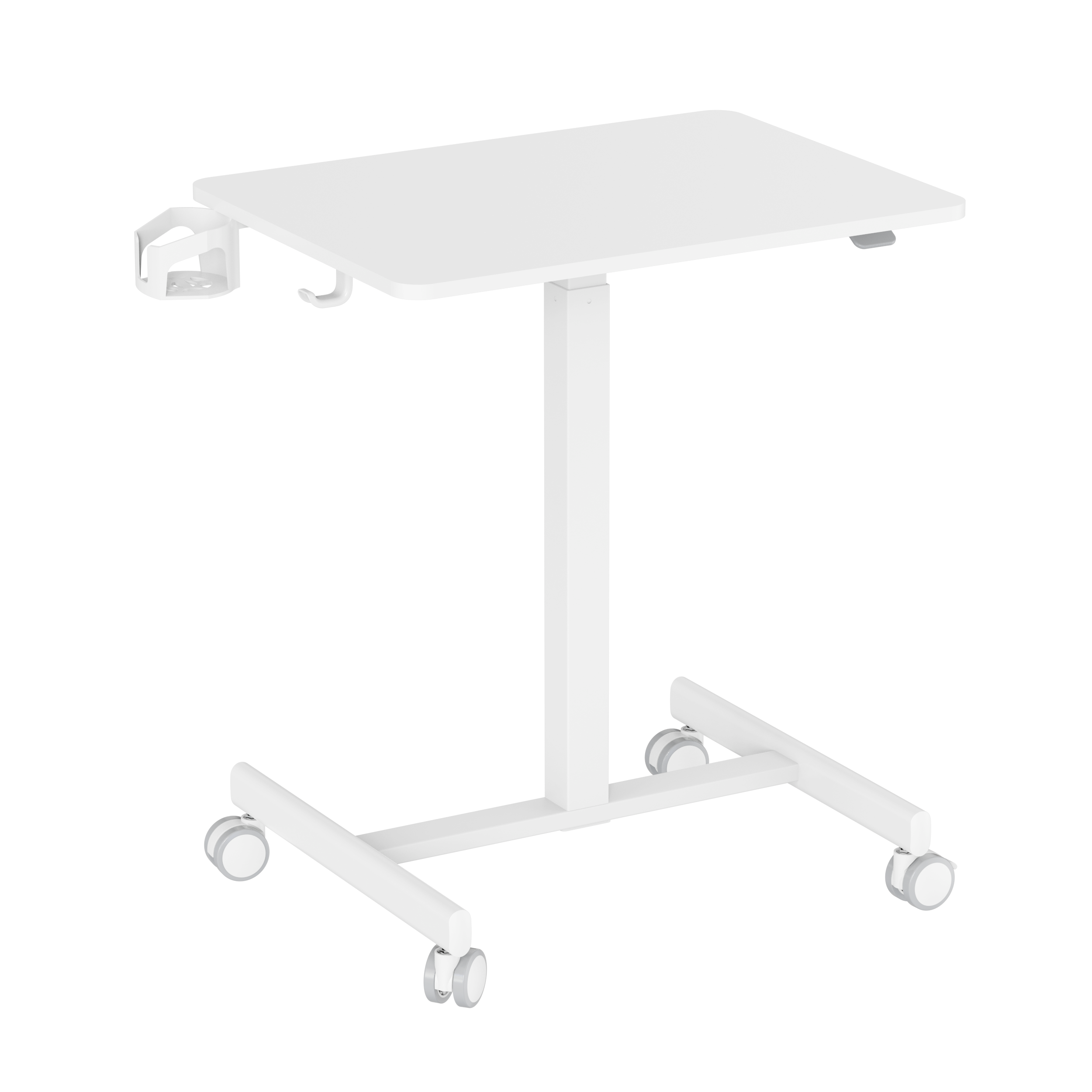 Gku White cup holder and hook to add to any table desk