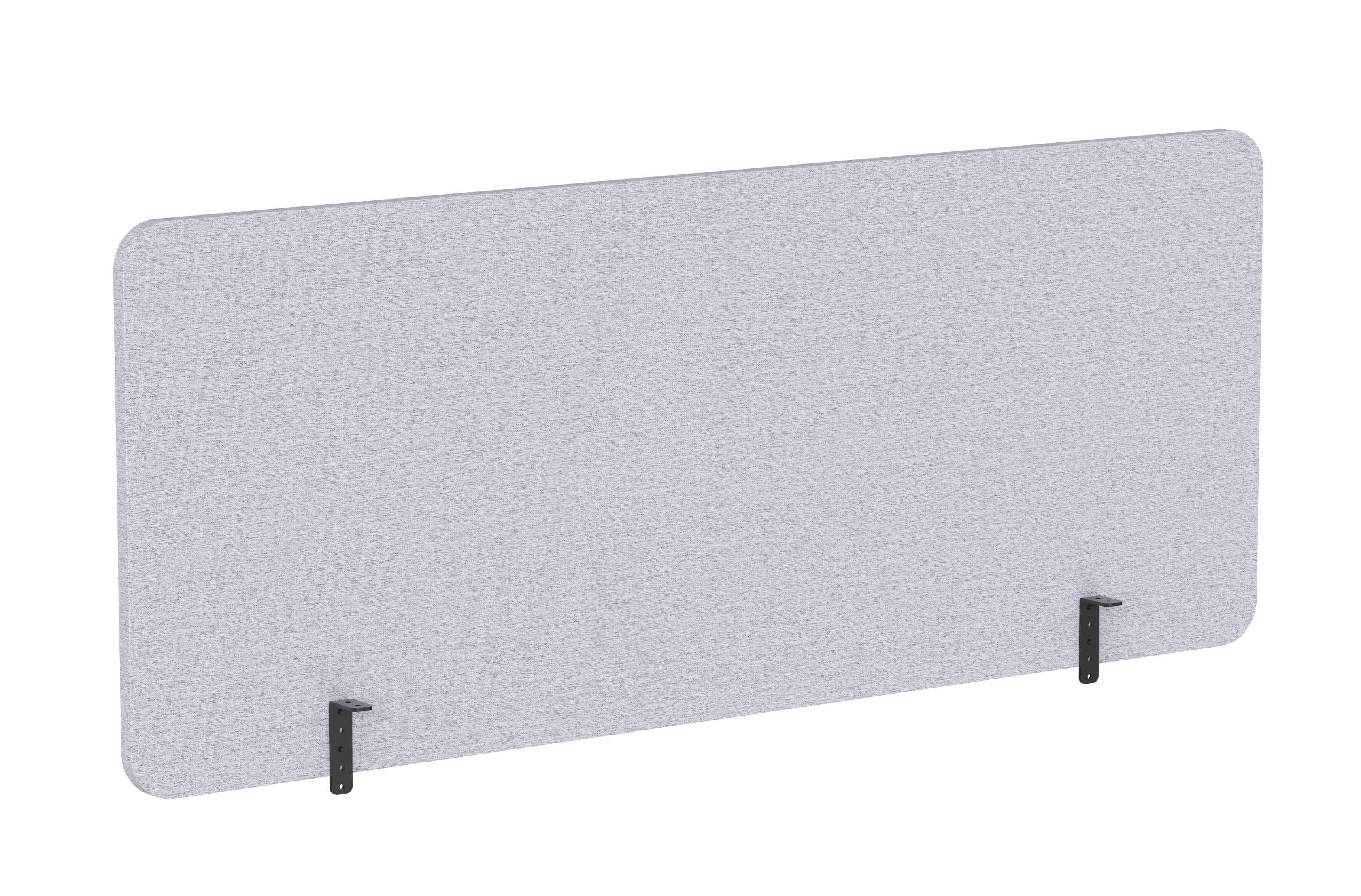 GKU Desk Privacy Panel F047-FS202 | 1500×600mm Grey Acoustic Desk Divider Screen with Dual Mount Brackets