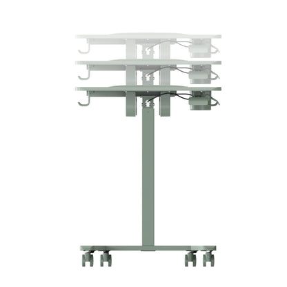 GKU Tiltable Height Adjustable Mobile Sit Stand Desk 700x500mm F047-FA122