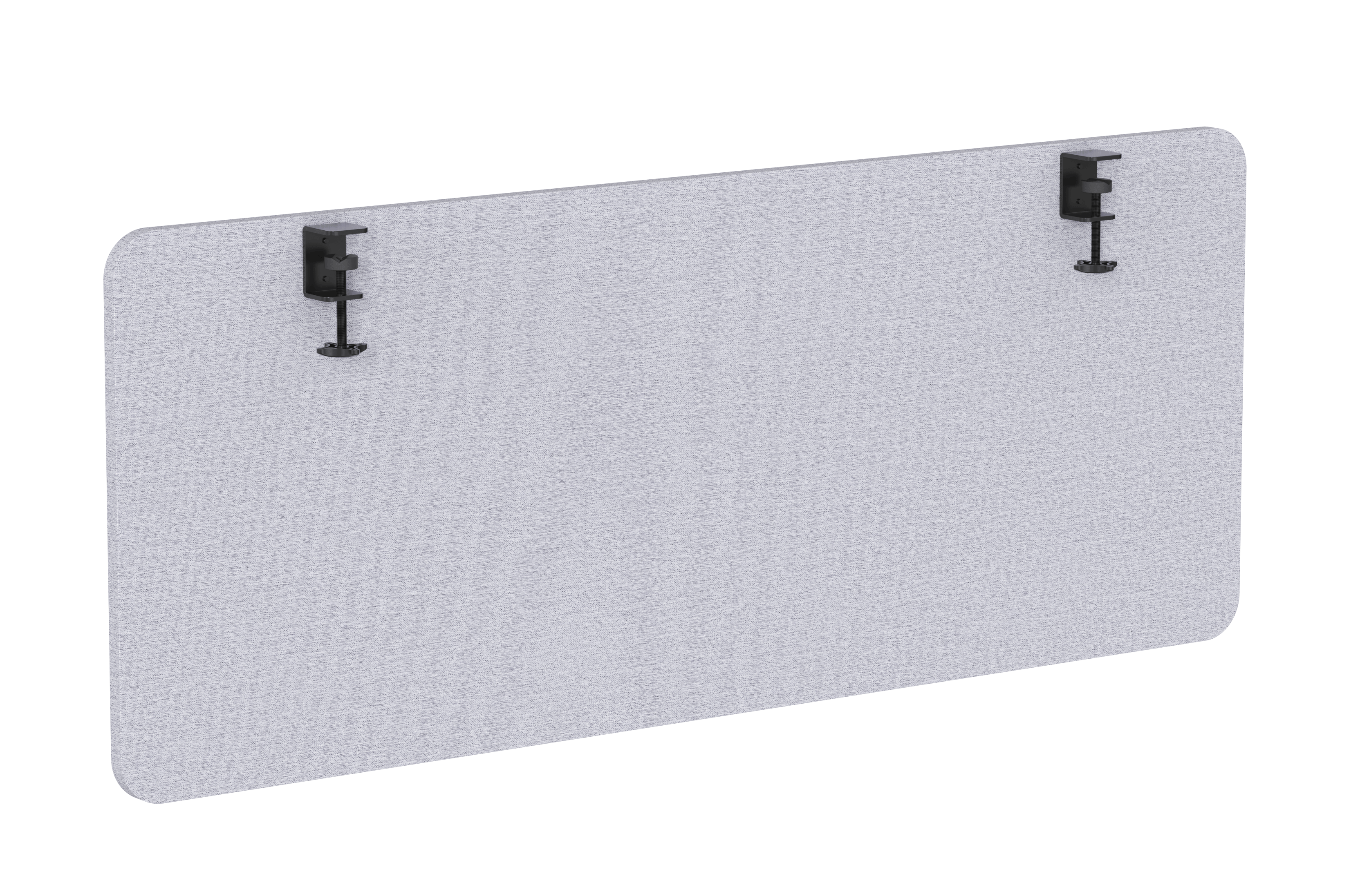 GKU Desk Privacy Panel F047-FS202 | 1500×600mm Grey Acoustic Desk Divider Screen with Dual Mount Brackets