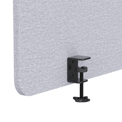 GKU Desk Privacy Panel F047-FS202 | 1500×600mm Grey Acoustic Desk Divider Screen with Dual Mount Brackets
