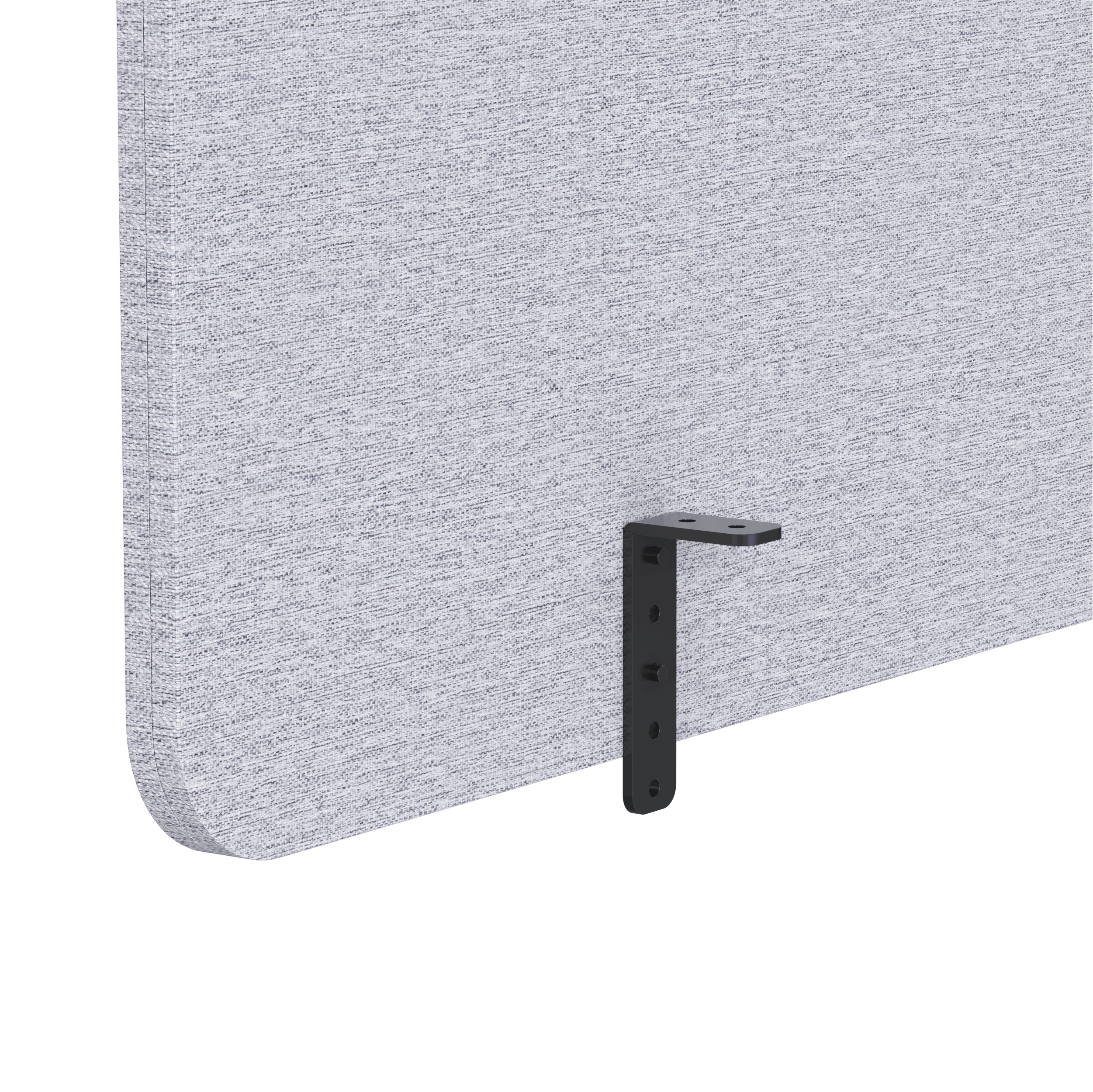 GKU Desk Privacy Panel F047-FS202 | 1500×600mm Grey Acoustic Desk Divider Screen with Dual Mount Brackets