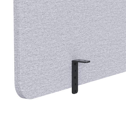 GKU Desk Privacy Panel F047-FS202 | 1500×600mm Grey Acoustic Desk Divider Screen with Dual Mount Brackets