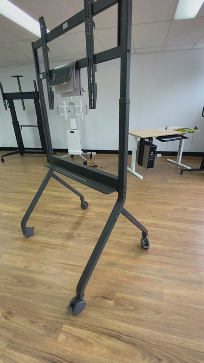 Heavy Duty Electric Height Adjustable Mobile TV Trolley Mount for 80-110 Inch Screens P320