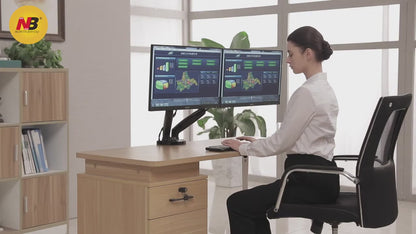 Dual Monitor Arm for 17-27" Screens Gas Spring Adjustment F160-G AU