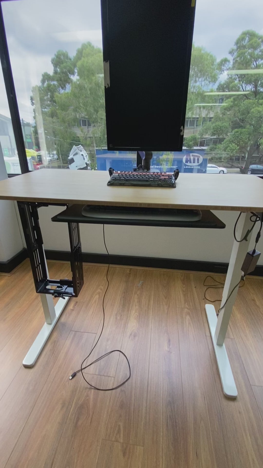 Load video: GKU Underdesk Keyboard Tray Full Motion
