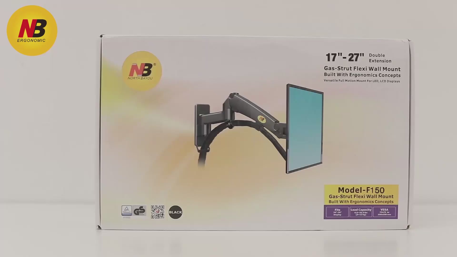 TV Wall Mount for 17-35" Screens Low Profile F150B