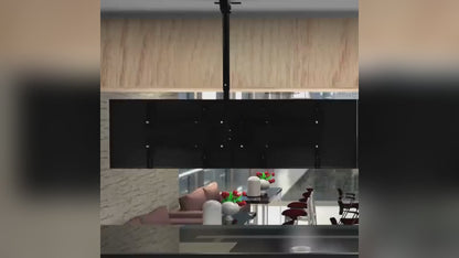 Heavy duty 3-4 screens ceiling mount menu board