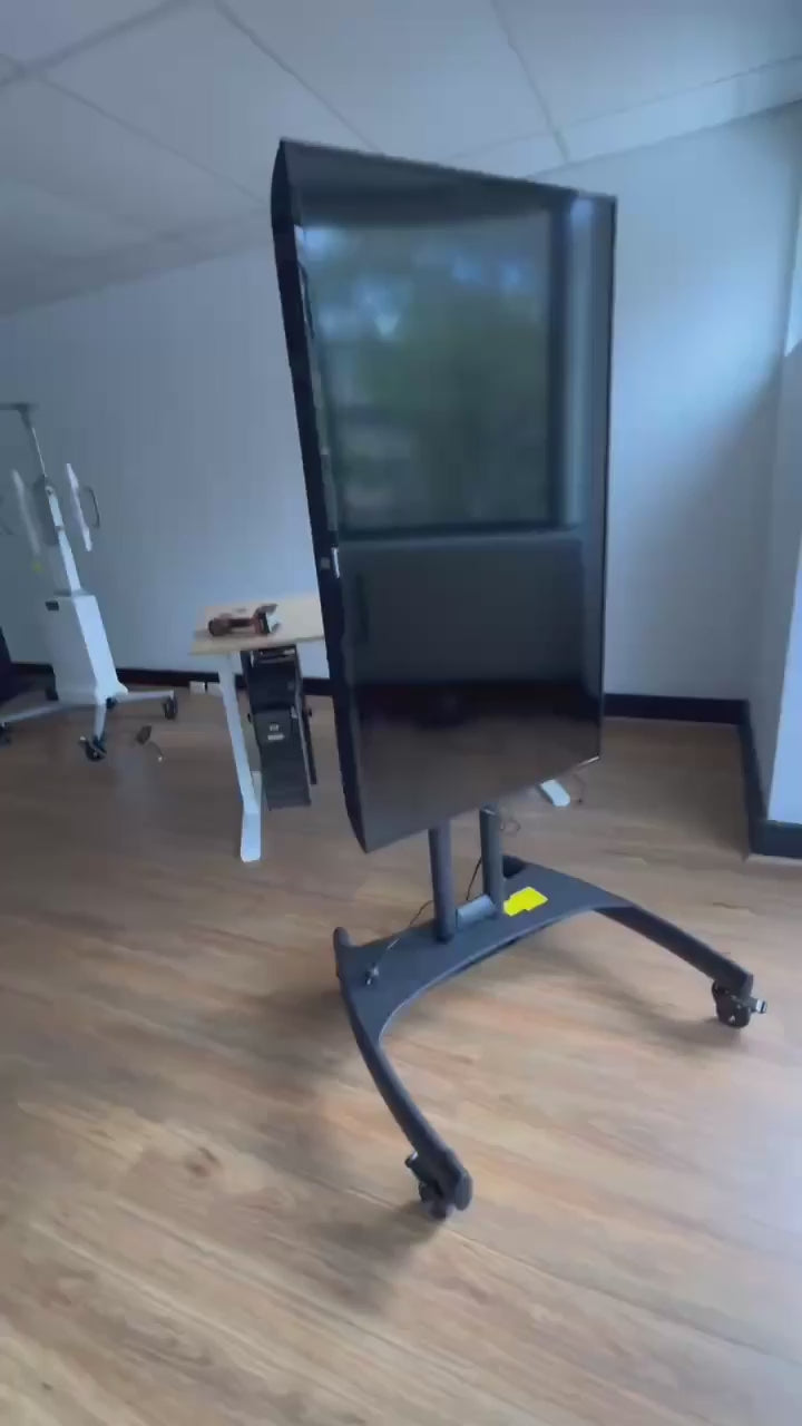 Load video: Mountech Rotatable Mobile TV Trolley Stand Mount Bracket Landscape / Portrait 32"-70" MC380