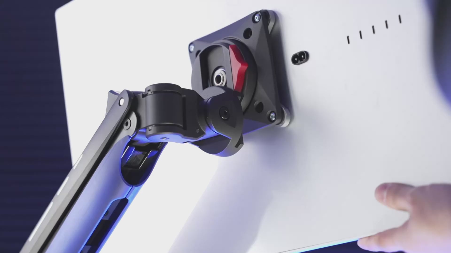 Load video: RGB LIGHT Gaming Monitor Arm for Flat/Ultrawide/Curved Screen G60game