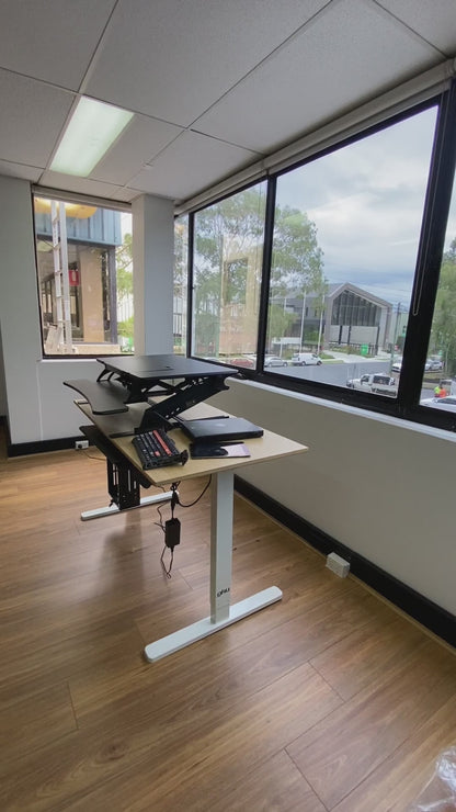 Sit Stand Desk Adjustable Riser Ergonomic Work Station 890x522mm GSD06B