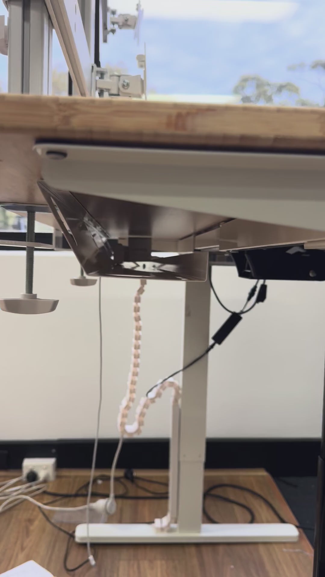Load video: Flexi-Desk Cable Management Tray 110cm Long
