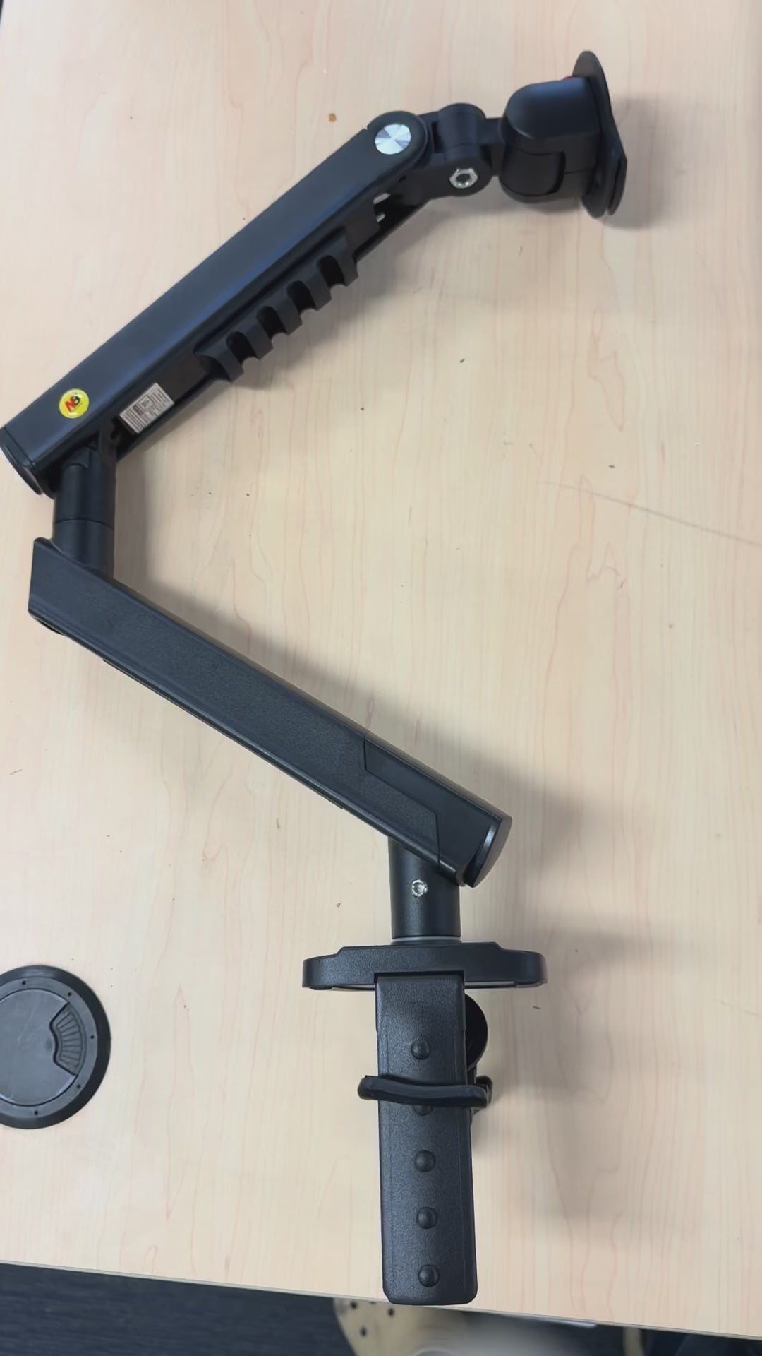 Load video: NB Mechanical Spring Monitor Arm | Full Motion Adjustable Desk Mount Bracket for 17-32 Inch Screens, VESA Compatible, Ergonomic, Gas Spring Alternative- A5