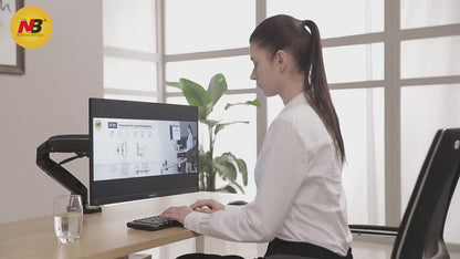 White Gas Lift Monitor Arm for 17-30" Screens VESA 75/100 F80-W AU Stock