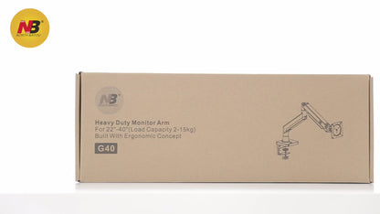 Full Motion Gas Swivel Mount for 22”-40” Monitors G40