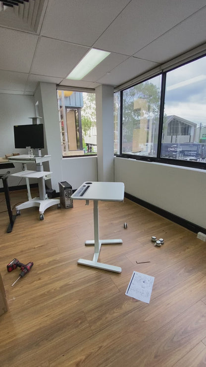 Mobile WHEELY Sit Stand Desk Work Station 600X500MM FA122ww