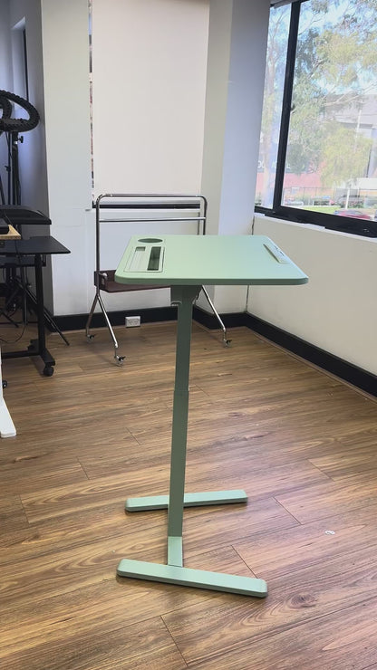 GKU Tiltable Height Adjustable Mobile Sit Stand Desk Wheely 700x500mm F047-FA122