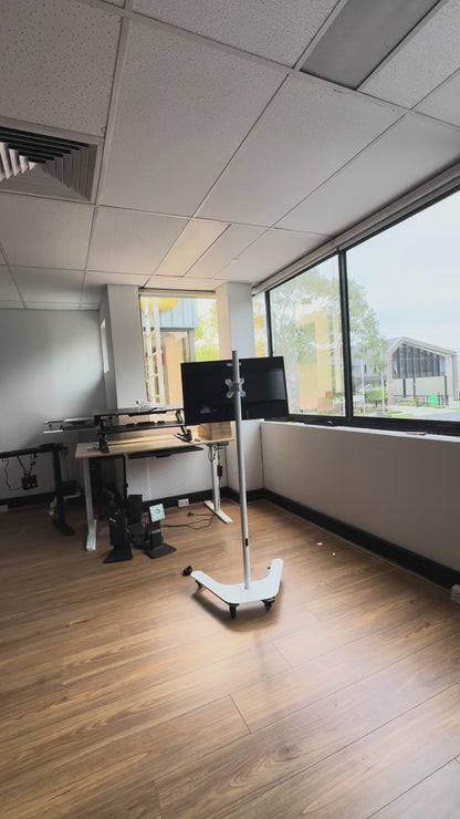 SteelView Mobile Tv Monitor floor stand Mount Bracket  Cart rotating 10 to 34 inch