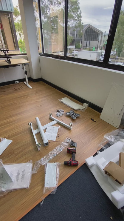 Mobile WHEELY Sit Stand Desk Work Station 710mm FDS108