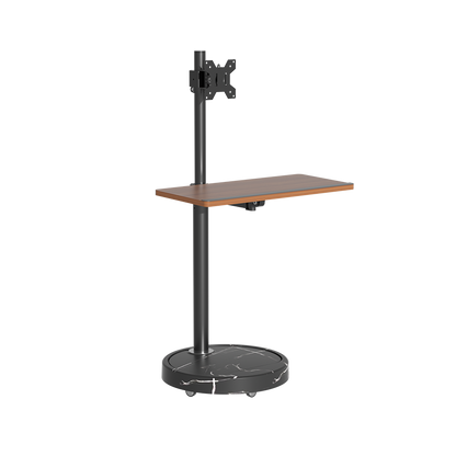 TV Monitor floor mobile stand black marble base-vesa 100 floor stand