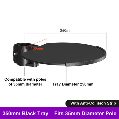 TV Monitor floor mobile stand Mount Bracket black marble base Gas Arm Shelf
