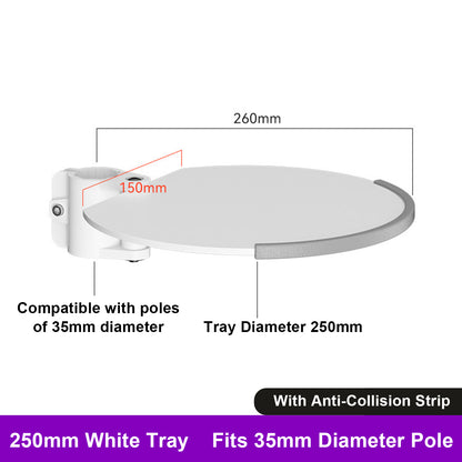 TV Monitor floor mobile stand Mount Bracket white marble base Gas Arm Shelf