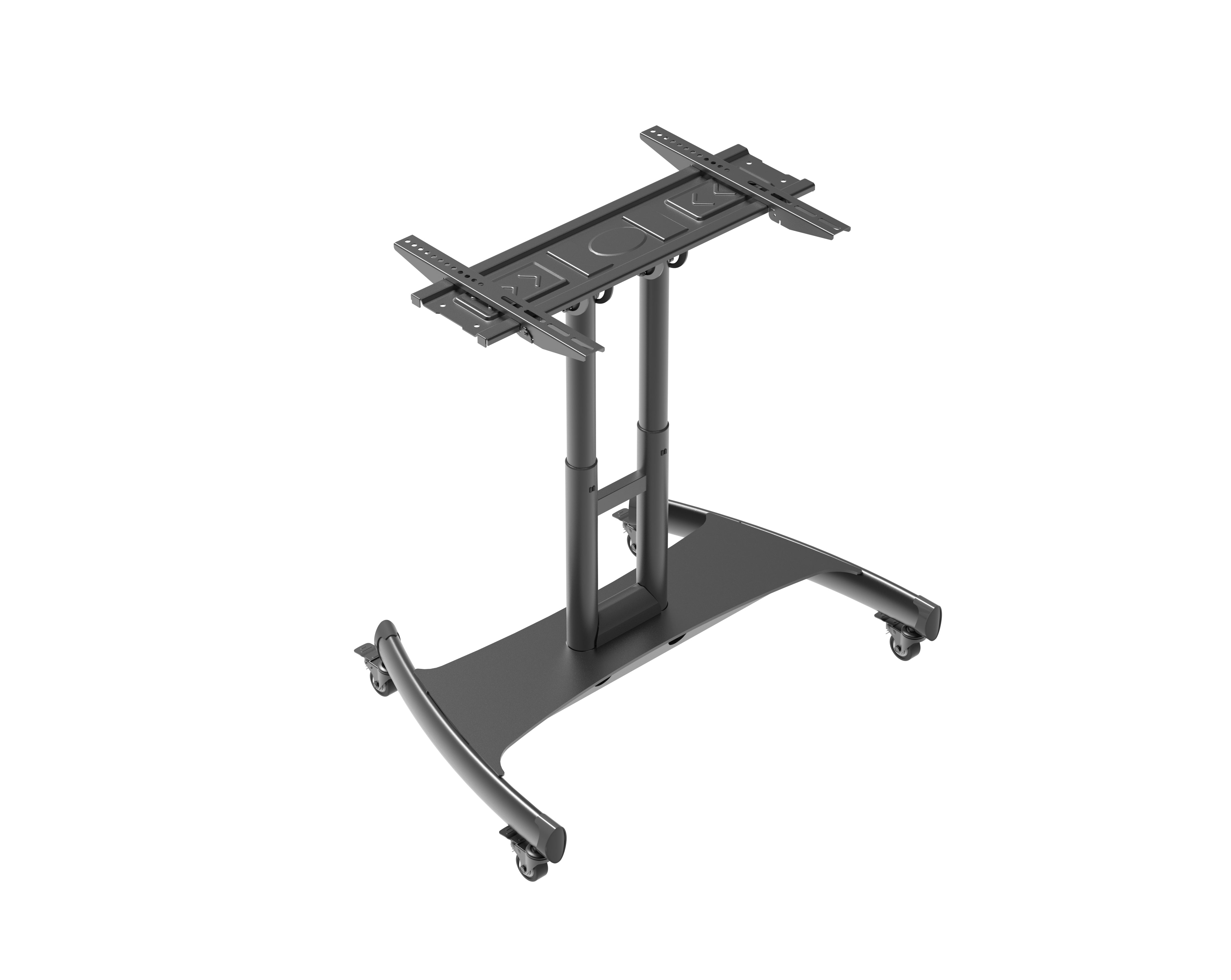 Steel TV Mobile Cart Reduced Height Tilting mobile Touch Screen Stand - T104xs