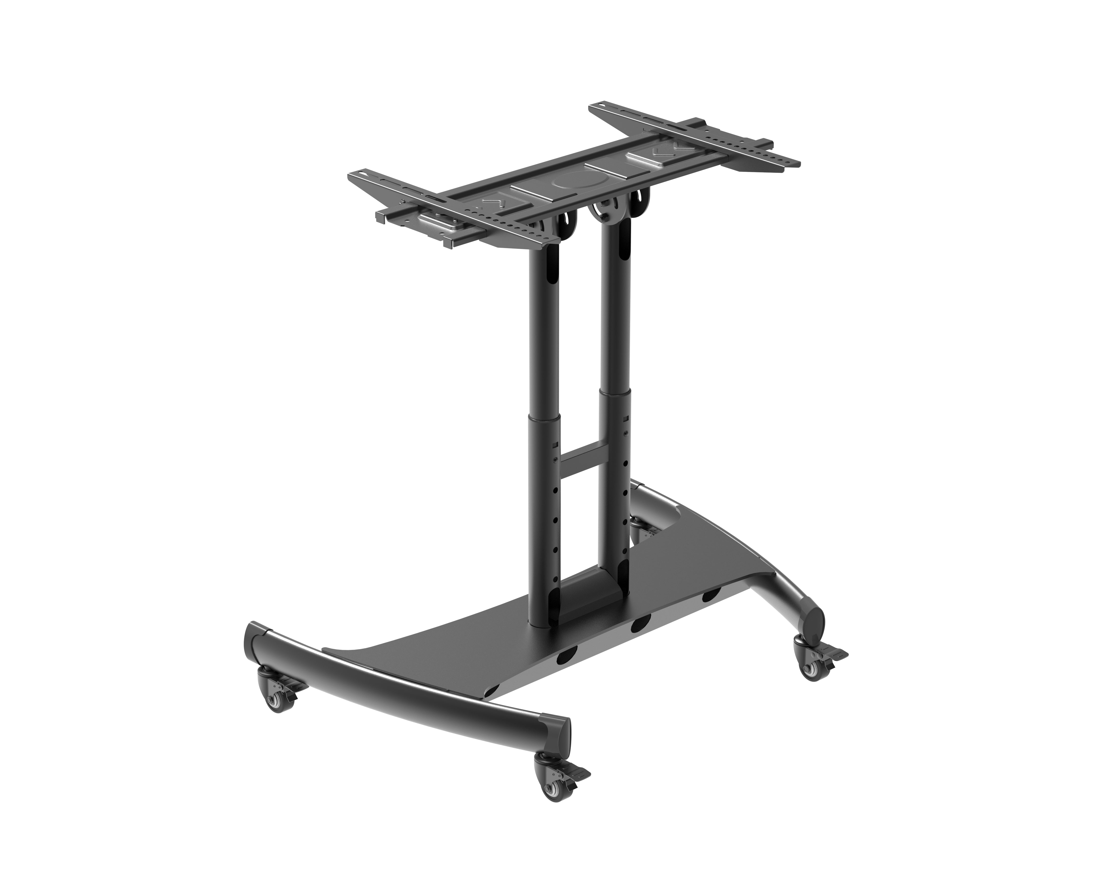 Steel TV Mobile Cart Reduced Height Tilting mobile Touch Screen Stand - T104xs