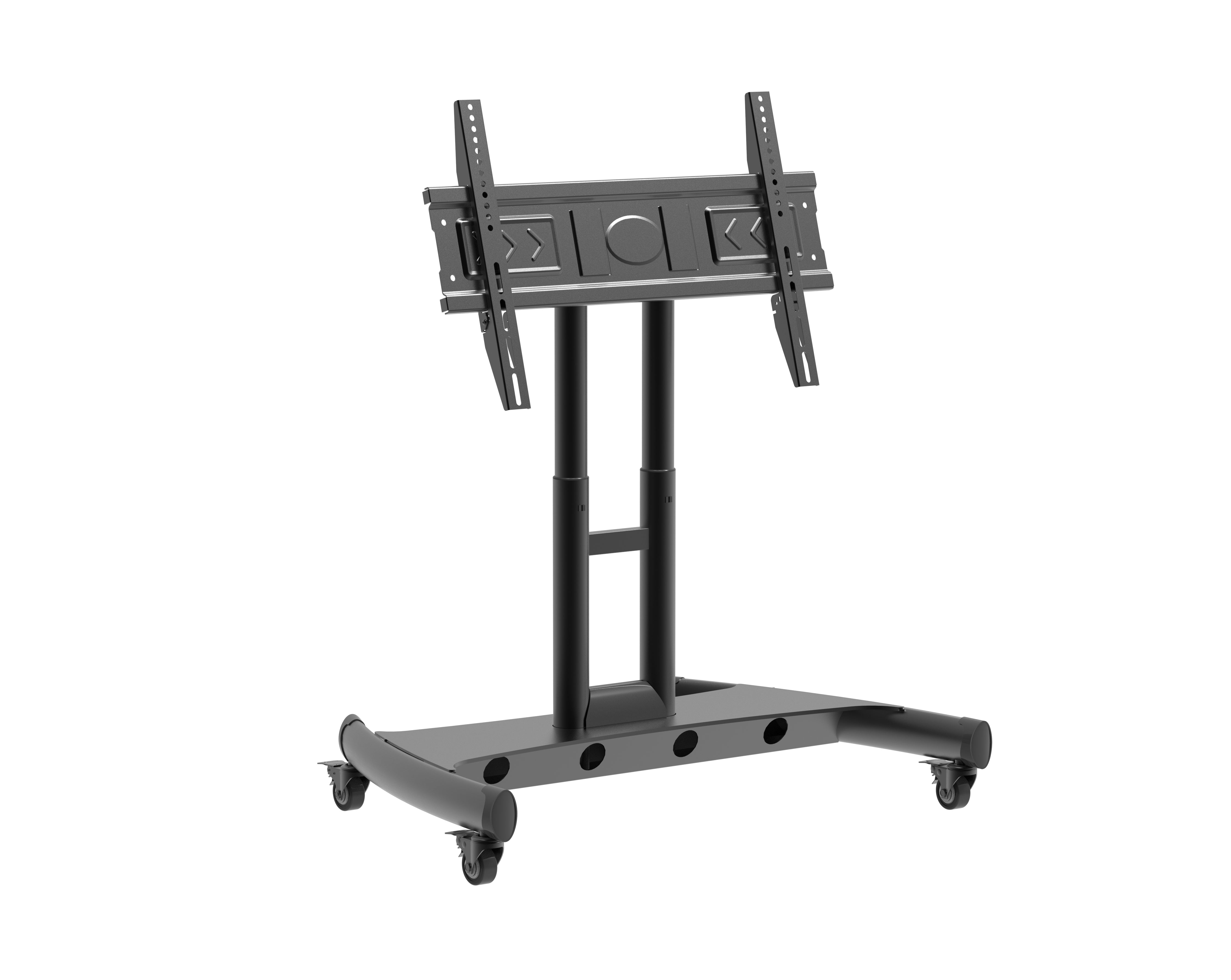 Steel TV Mobile Cart Reduced Height Tilting mobile Touch Screen Stand - T104xs