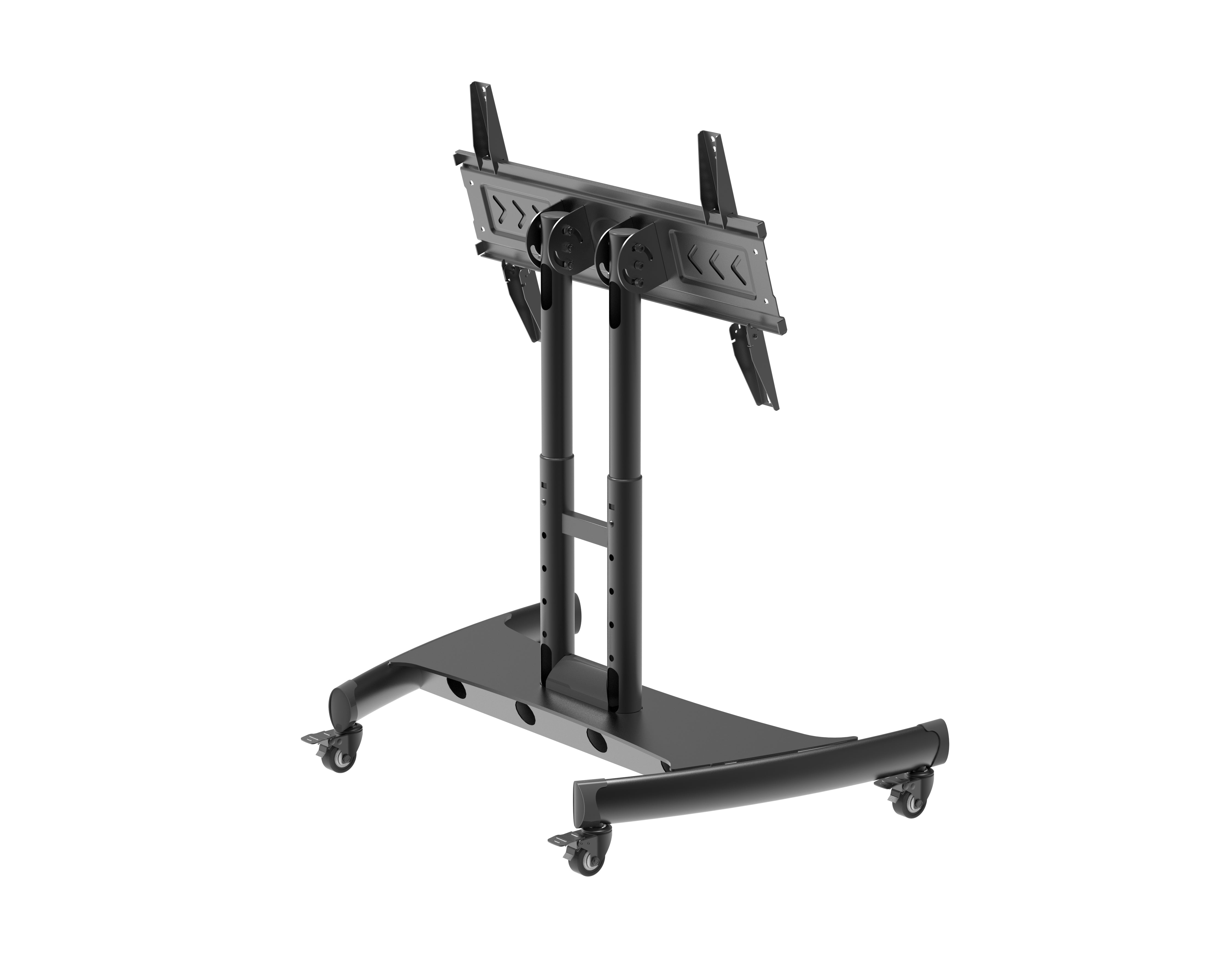Steel TV Mobile Cart Reduced Height Tilting mobile Touch Screen Stand - T104xs
